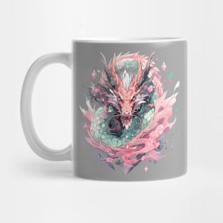 Pastel Crystal Chinese Dragon Mug